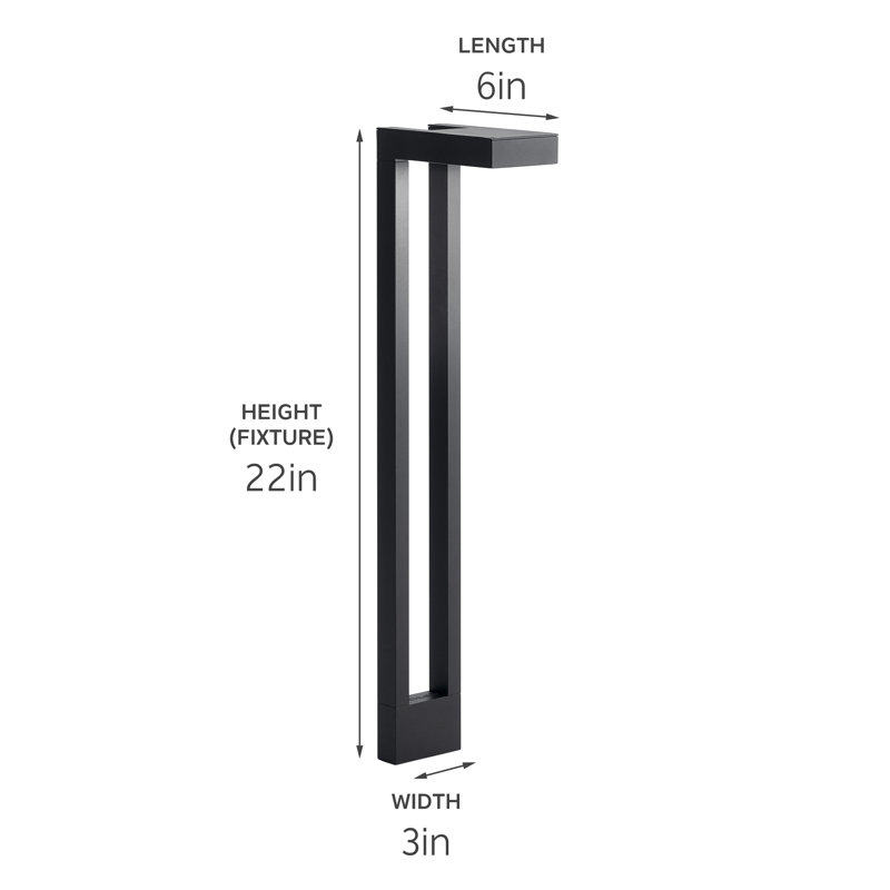 Two Arm Path Light, Textured Black