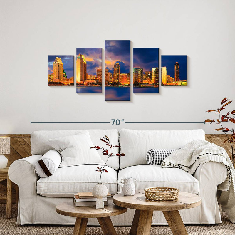 San Diego Skyline, 24" H x 55" W