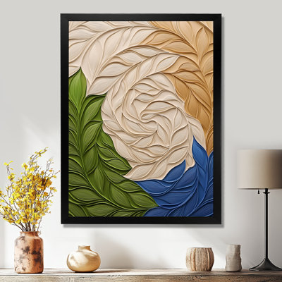 Green And Beige Harmony Natural Element II - Abstract Botanicals Canvas Print