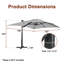 Parasol en porte-à-faux rectangulaire 13 pi x 10 pi Myleene-1807921391