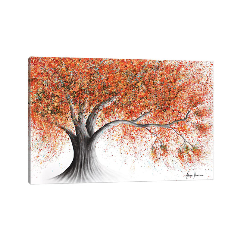 Rusty Sunshine Tree by Ashvin Harrison - Print on Canvas, 20.32 cm H x 30.48 cm W, Wrapped Canvas
