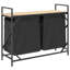 Laundry Basket 2 Compartments With Wheels-1760560662