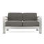 Causeuse Cape Coral KD avec structure en aluminium et coussins résistants à l'eau, parfaite pour la détente en plein air et la durabilité.-124793053