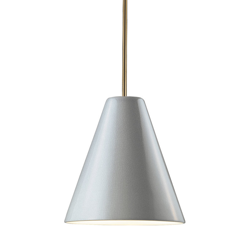 Luminaire suspendu conique à 1 lumière Joxiel, Chrome poli