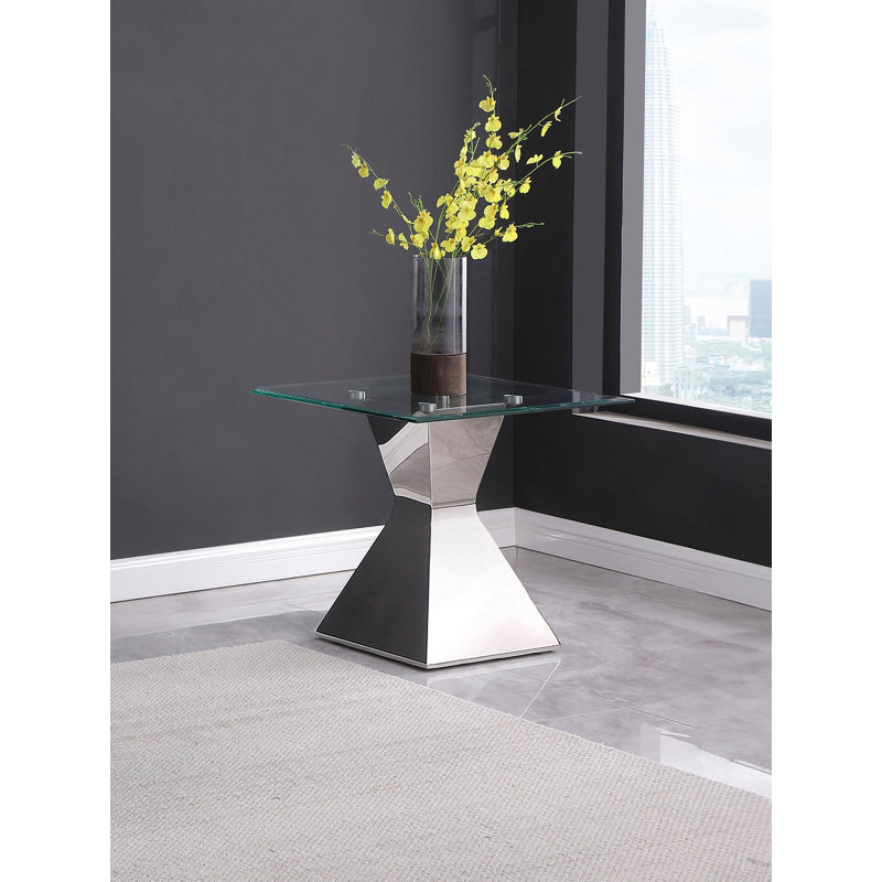 Table de bout en acier inoxydable Unaisah