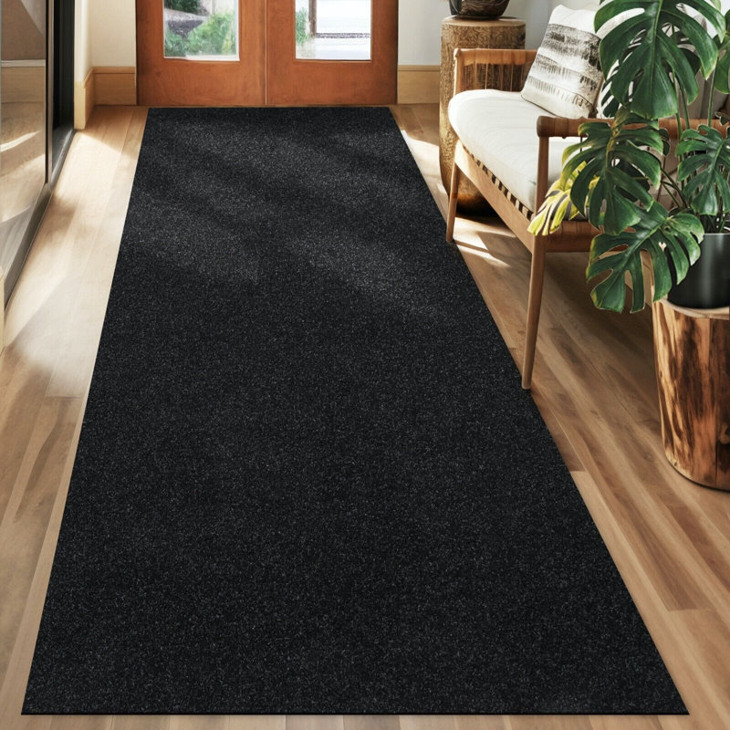Tapis de couloir pour couloir ou cuisine avec envers en caoutchouc noir 2 pi x 5 pi, Tapis de couloir 2 pi x 5 pi