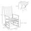 Ensemble de 2 chaises berçantes d'extérieur avec table d'appoint et chaise berçante de patio à haut dossier-1685779144