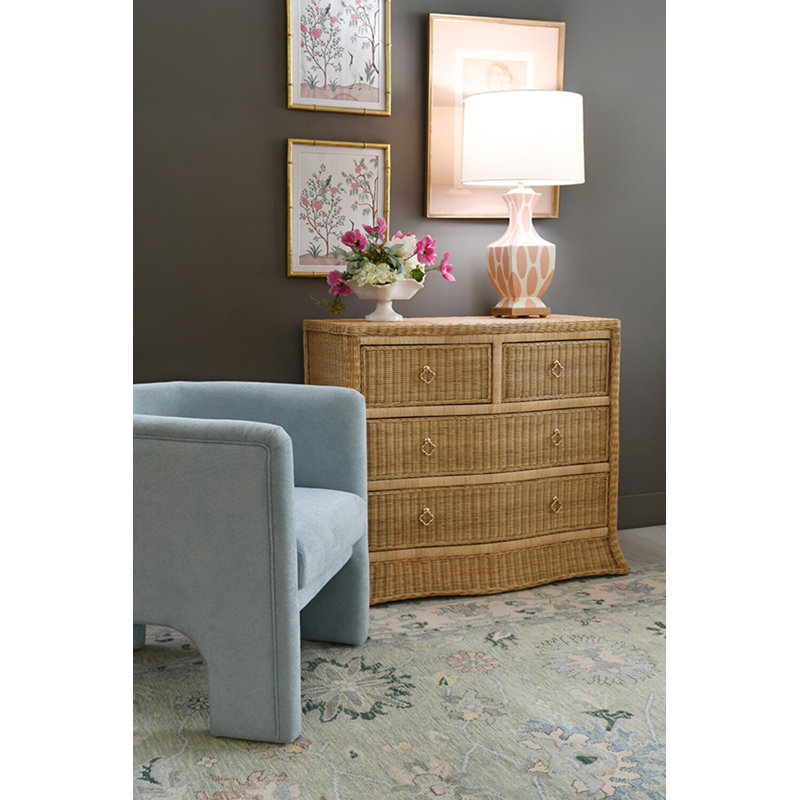Lansky Barrel Chair, Light Blue Chenille