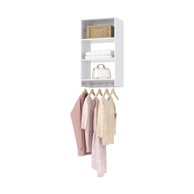 Medium Hanging Unit in White, 36" H x 19.5"  W x 14" D