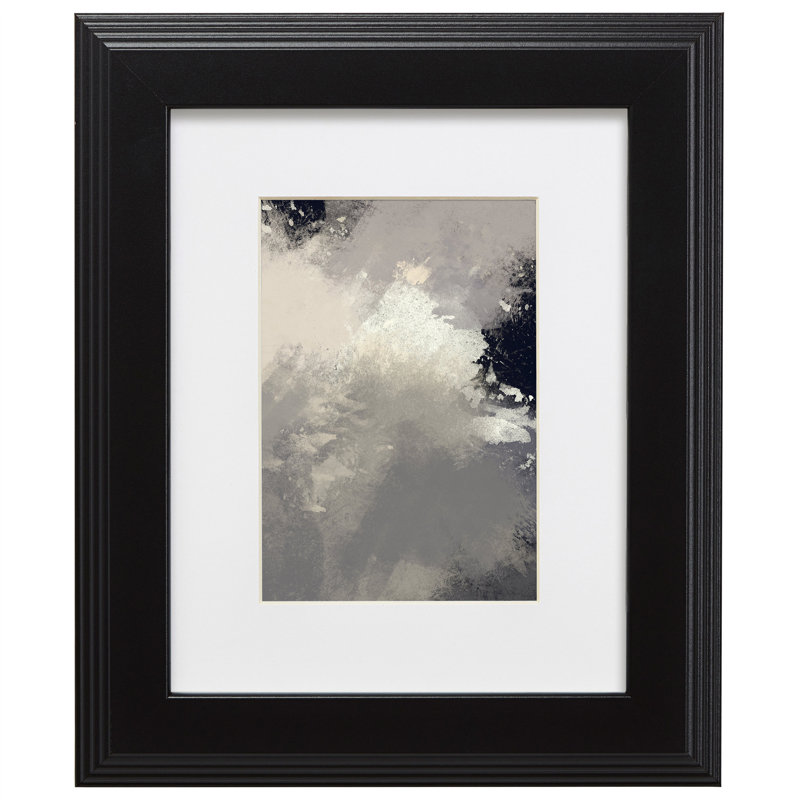 Cadre photo simple Ravenna, 11 po x 17 po, Noir galerie, 14 po x 22 po emmêlé à 11 po x 17 po