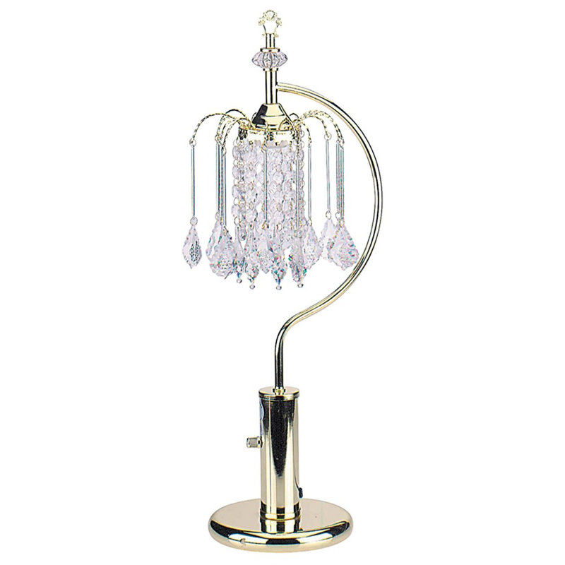 Lampe de table lustre 27 po, Or/argent