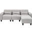 Canapé à accoudoirs arrondis 84,6 po Eibe-1287625845