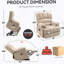 Fauteuil inclinable électrique en chenille de 23 po de large et à dossier haut avec massage par vibration à 8 points et chauffage lombaire-1444357275