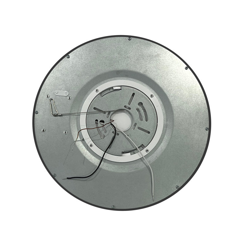RP Lighting 12” Slim Round Edgelit  5CCT Selectable Ceiling Mount, 1" H x 12.5" W x 12.5" D, Matte Black