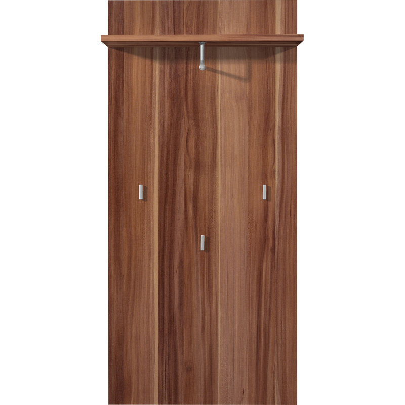 Roeburn Wall Coat Rack, Walnut