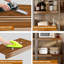 5 pièces, 24 pouces, housses de tablettes grillagées en mousse, couleur noyer, salle de bain, cuisine, armoire, tablettes de garde-manger, finition à base de bois, couleur de support angulaire, texture de placard amovible en bois, supports