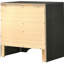 Black 2-drawer Nightstand with Hidden Jewelry Tray