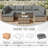 Outdoor 5" Replacement Cushion Set Seat/Back Cushions (Set Of 6 Cushions, 6 Backrests, 2 Corner Cushions)-Cushion Set Only-1650688638