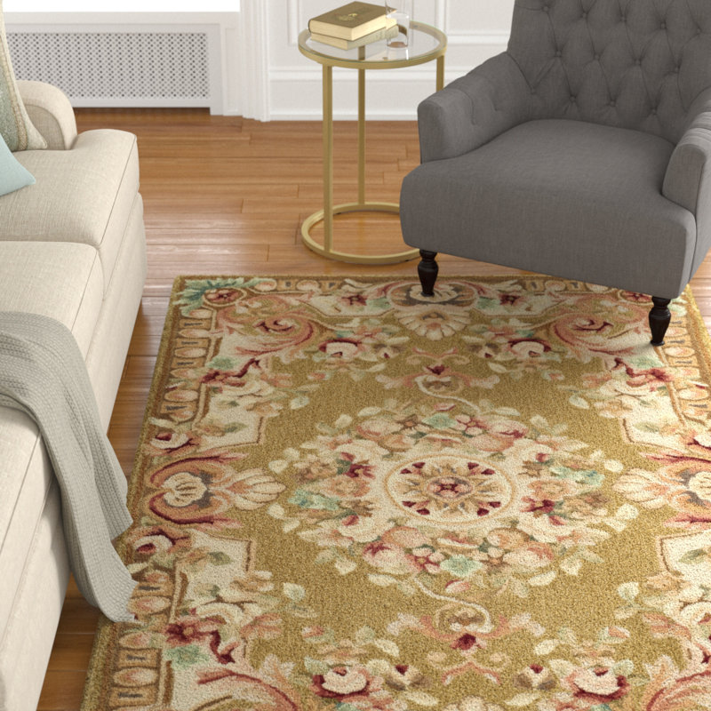 Priscila Hand Tufted Wool Pile Oriental Rug, Rectangle 8' x 10'