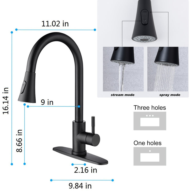 Naiyafly Pull Out Kitchen Faucet