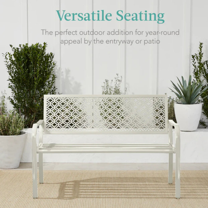 Steel Bench, Ivory