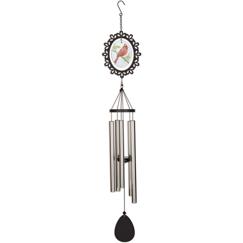 Carillon de jardin en verre ovale en métal