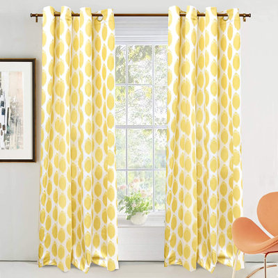 Charmayne Ikat Room Darkening Thermal Grommet Curtain Panels