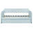 Upholstered Daybed Sofa Bed Twin Size With Trundle Bed And Wood Slat, Light Blue-1589891494