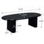 Table basse ovale avec plateau effilé de 51 po, noir antique, installation rapide et simple, pour la table de salon en construction, technique d'installation, surface