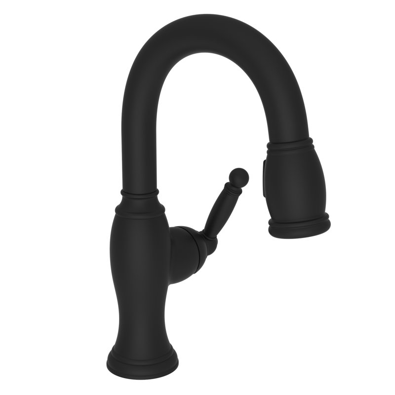 Nadya Single Handle Pull Down Bar Faucet, Antique Copper