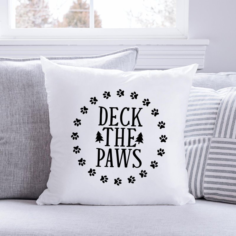 Coussin ChristmasDog_Noir-06, 18 po x 18 po
