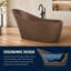 67.3" x 29.7" Freestanding Soaking Cement Bathtub-175628160