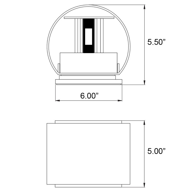 Royston Aluminum Wall Light, Bronze
