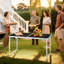 Table de camping pliante en aluminium de 4 pi avec hauteur réglable, table de hayon portable avec poignée de transport, hauteur réglable pour barbecue, plage et arrière-cour