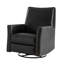 Fauteuil inclinable manuel berçant en cuir Jerseyville-1351637237