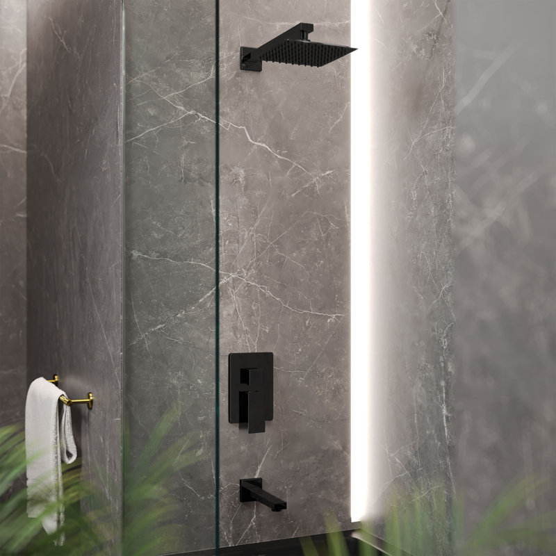 Concorde Single-Handle 1-Spray Tub And Shower Faucet In Matte Black (Valve Included)