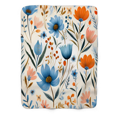Classic Boho Flowers - 1 pièce Sherpa Premium