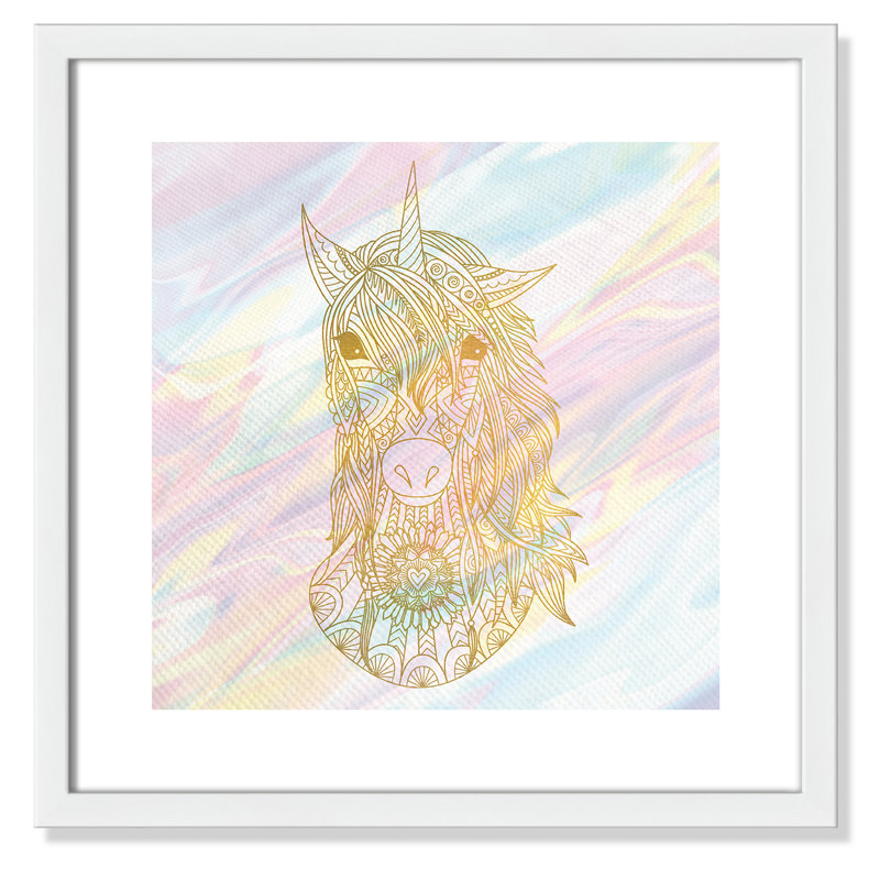 Dreaming licorne 2, H 17 po x l 17 po x P 1,19 po, Encadré de boîte blanc