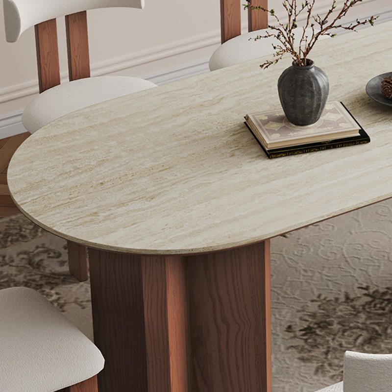 Table roche française à conception asymétrique, H 29,52 po x L 70,86 po x l 35,43 po