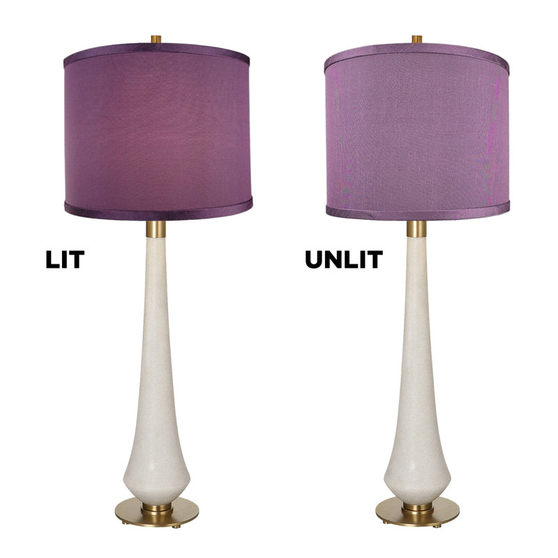 Abat-jour tambour facile à assembler, Mauve, H 10 po x l 16 po x P 16 po