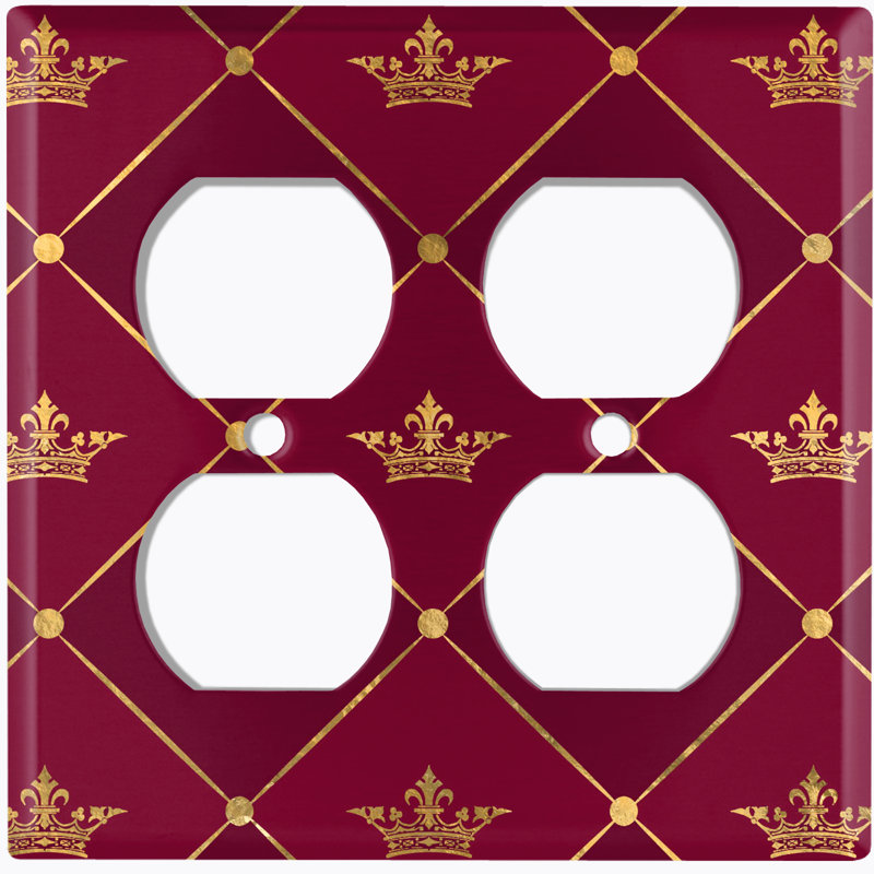Plaque murale d'interrupteur à bascule Damask Royal Crown