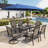 7pcs Patio Dining Outdoor Table Set With Umbrella-1055249540