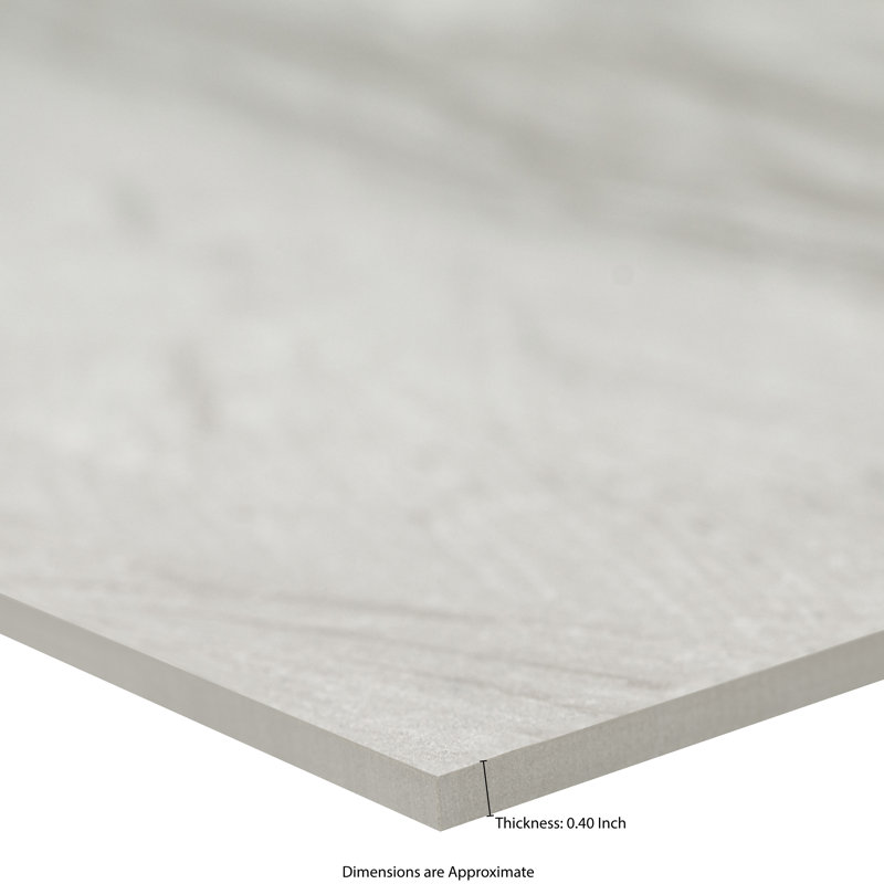 Carrelage mural et de sol Marnix Gravelle de 12 po x 24 po, aspect pierre, en porcelaine polie, Gravelle