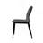 Modern Minimalist Grey PU Leather Dining Chairs Set Of 2, Comfortable Backrest Design, Metal Leg Support-1850395668