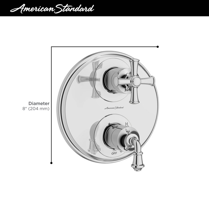Garniture de douche Delancey, Chrome poli