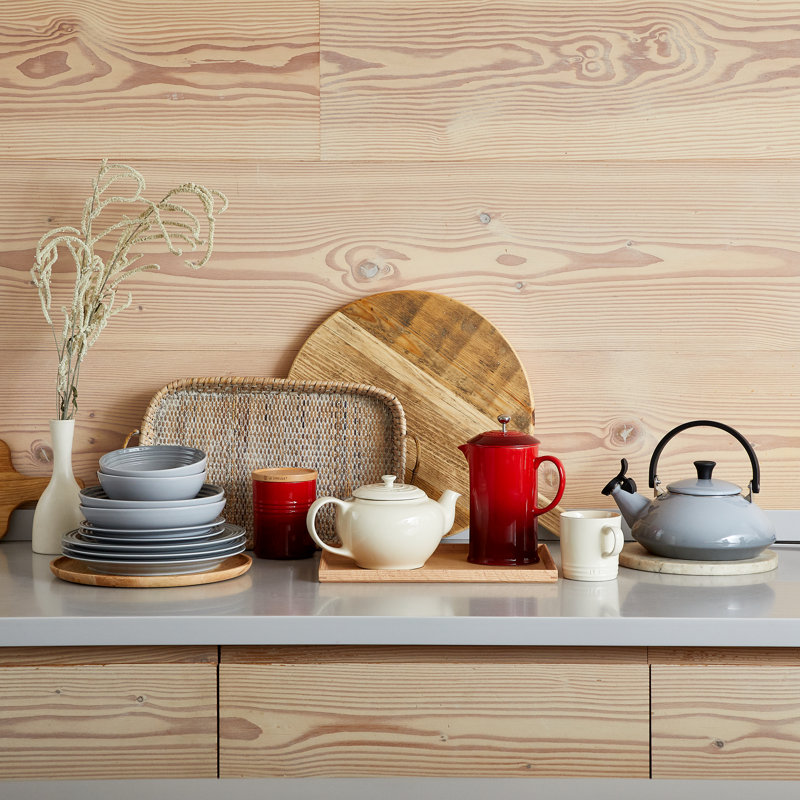 Le Creuset Stoneware Medium Storage Jar with Wooden Lid, Cerise