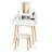 Vanity Desk Set With Lighted Mirror 3-color Adjustable Led Lights Drawers