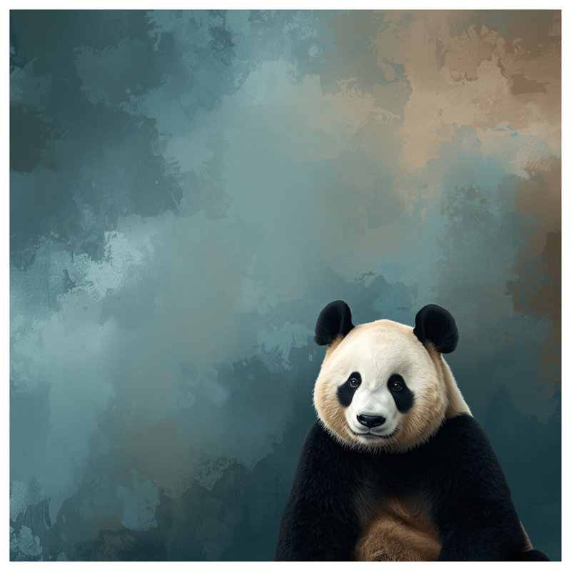 Panda Portrait Art Comforter, Twin Extra Long