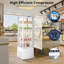 Commercial Refrigerator Display, 215L/7.6 Cu. Ft Display Refrigerator Pastry, Countertop/Floor Refrigerator, Double-Layered Glass Display Refrigerator with Wheels, Led Lights, Auto Defrost