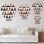 Motif à pois dorés II - horloge murale moderne Mid-Century-73150260